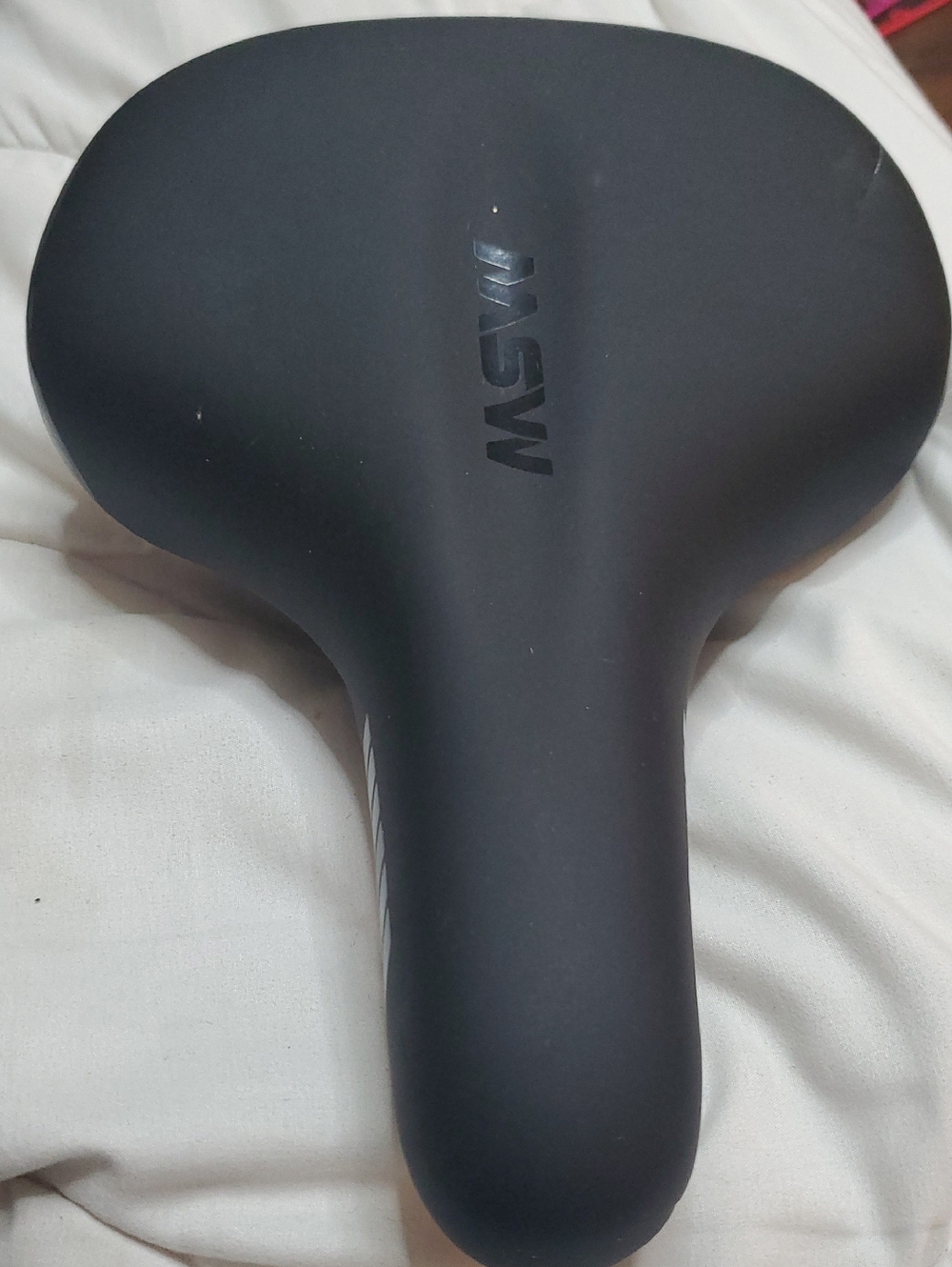 Black Men's Bike Saddle - Comfortable Wide Seat
